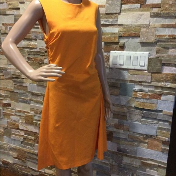 COS Cathered Orange Dress - Picture 8 of 9